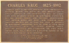 «Charles Krug plaque»